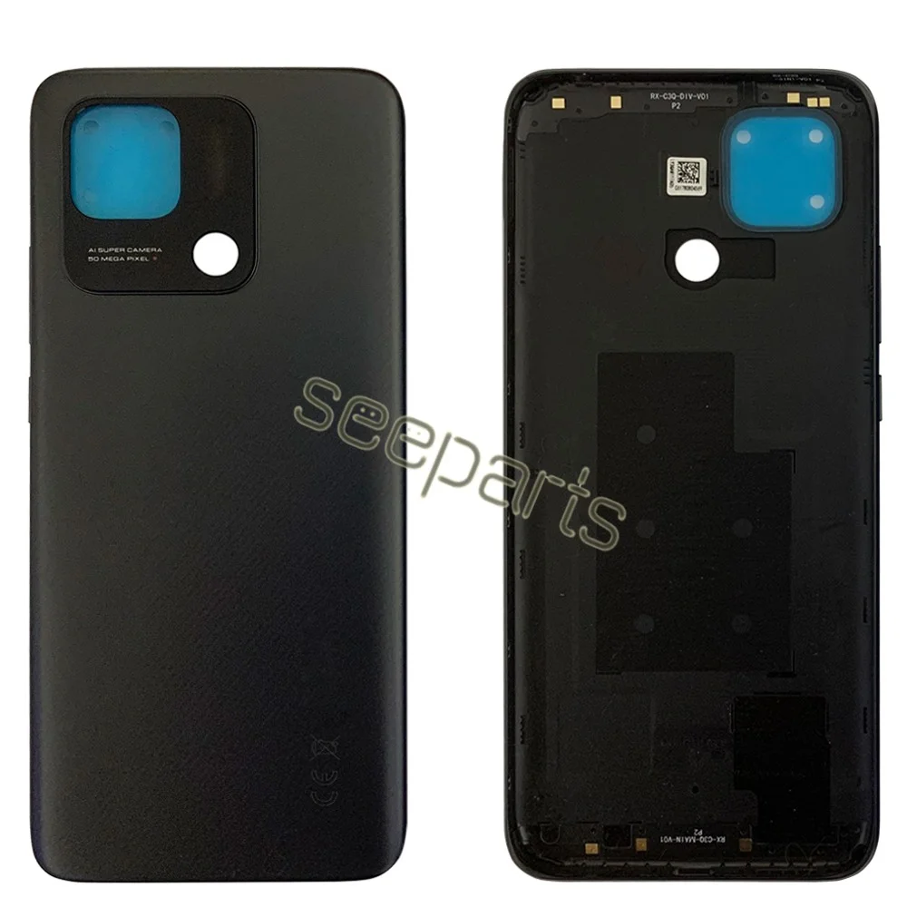 Новинка Крышка батарейного отсека для Xiaomi Redmi 10C Задняя стеклянная крышка задняя