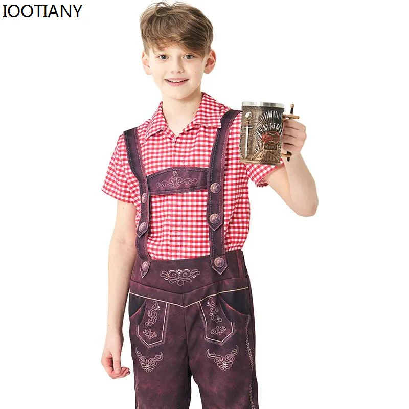 Детские костюмы для пивного мальчика в немецком стиле Октоберфест