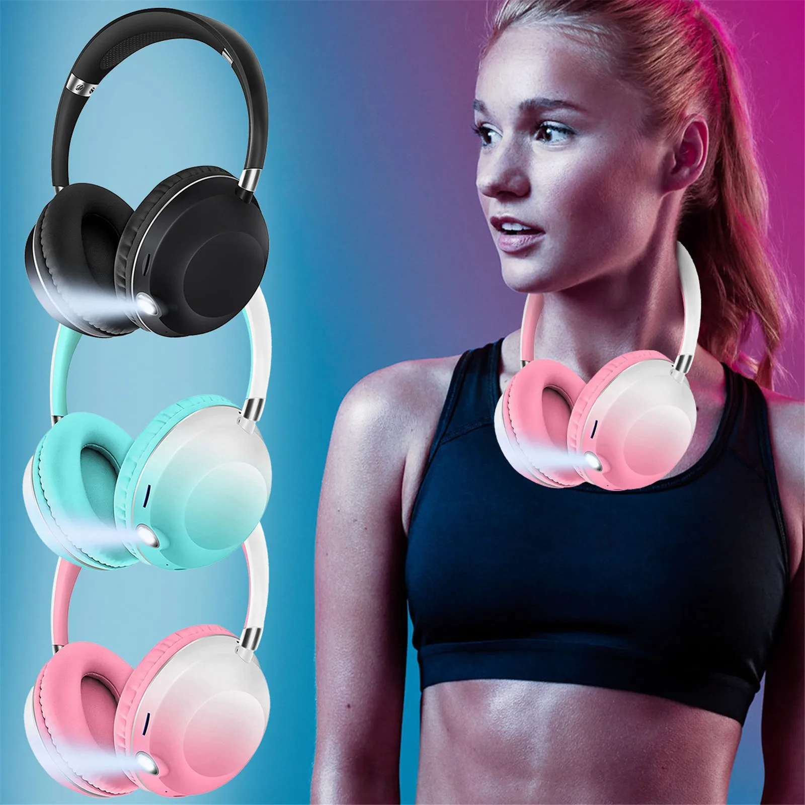 

Bluetooth-наушники складные, Hi-Fi, FM, Bluetooth