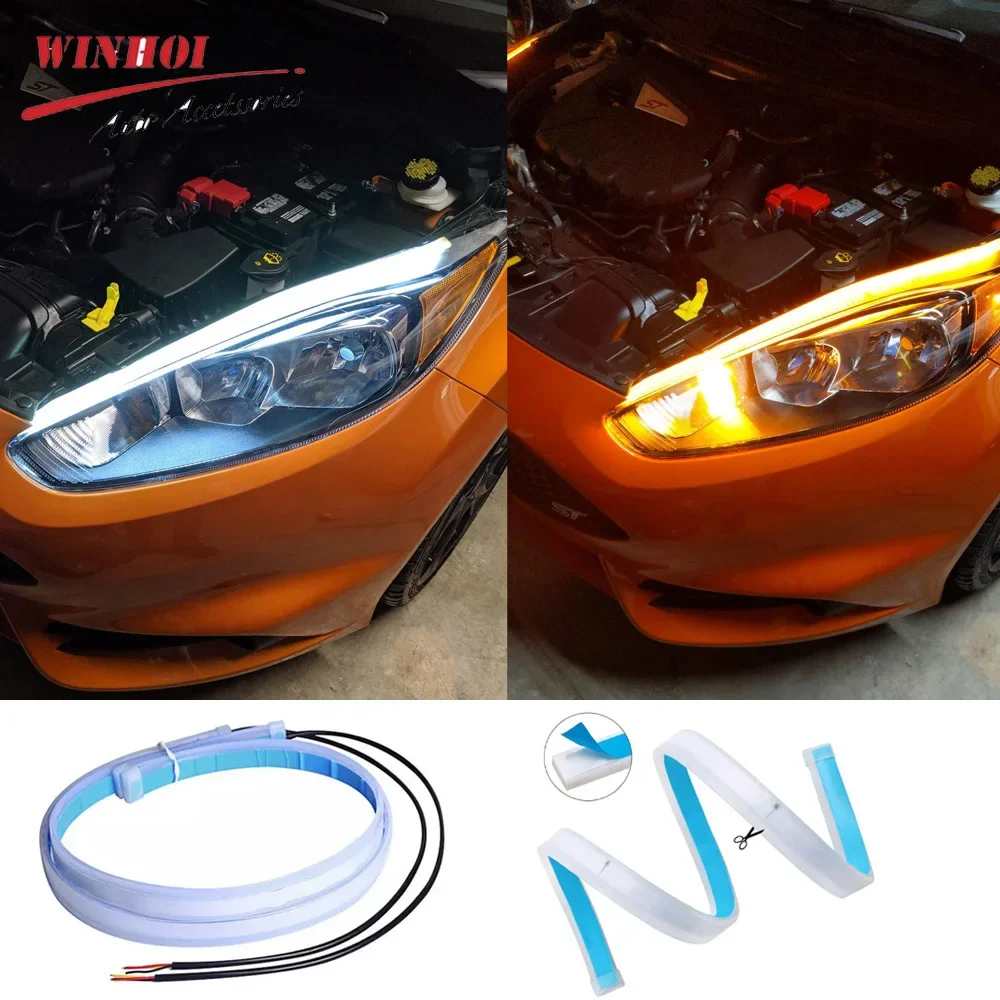 2 шт. гибкие полосы для дневных ходовых огней 12 В