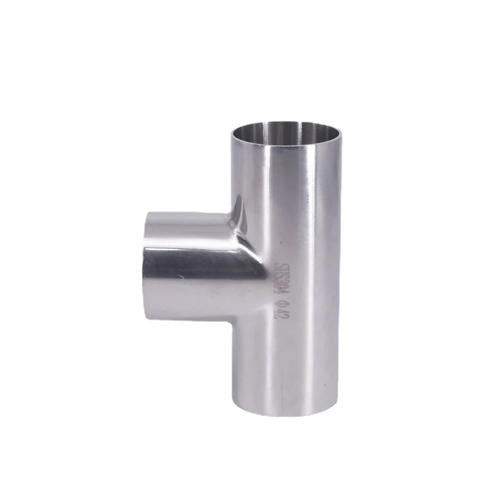 12.7 16 19 22 25 28 32 38 42-133mm Pipe OD Butt Weld Tee 3 Ways Connector Sanitary Pipe Fitting SUS 304/316 Stainless Homebrew