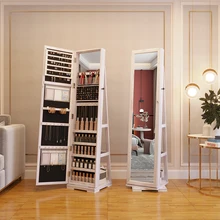 Rotating full body mirror modern and simple fitting mirror, jewelry storage, storage cabinet, dressing mirror