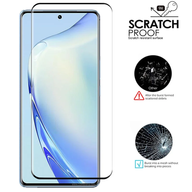 3 шт. защитный стеклянный чехол vivov27Pro 9D с полным покрытием для vivo V27 Pro v 27 27pro v27pro
