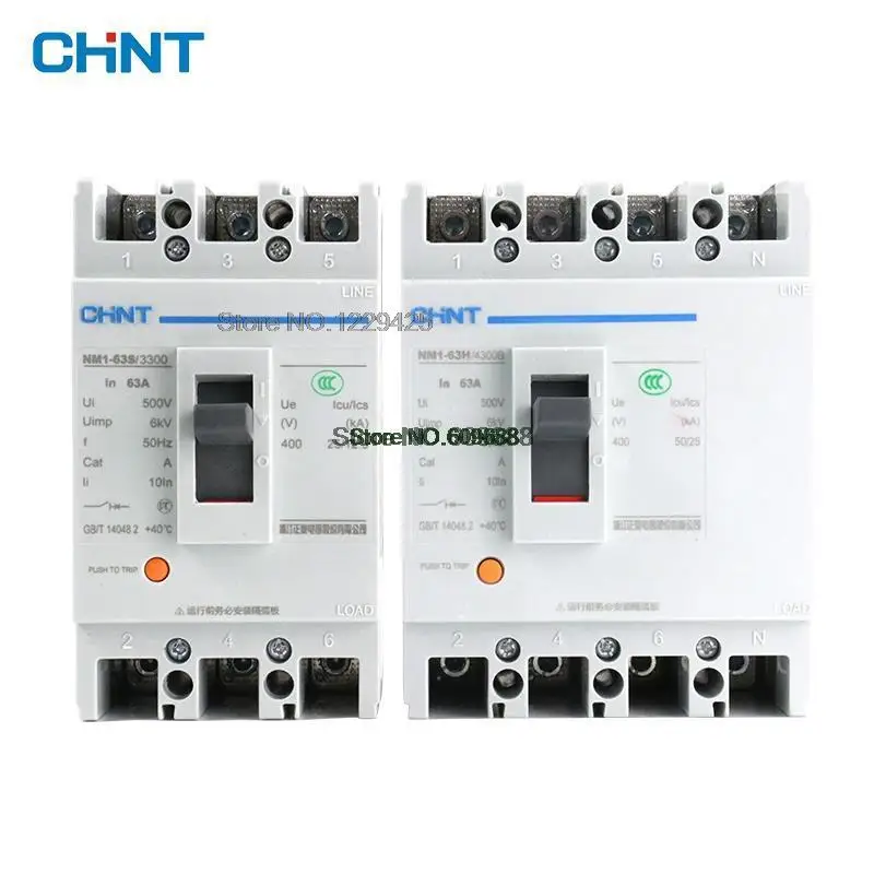 

CHNT NM1 16-125A Moulded Case Circuit Breaker Air Switch NM1-125S/250S/3300/4300 16A 20A 25A 32A 40A 50A 63A 80A 100A CHINT