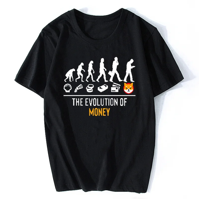 

Футболка хлопковая в стиле хип-хоп с принтом «The Evolution of Money SHIB»