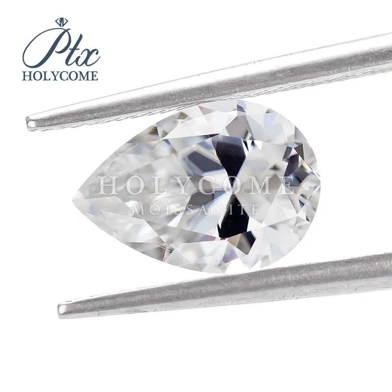 Holycome Certificated Moissanite DEF VVS1 Hot Sale Pear Brilliant Cut Factory Price Loose Supplier GRA Grobal |