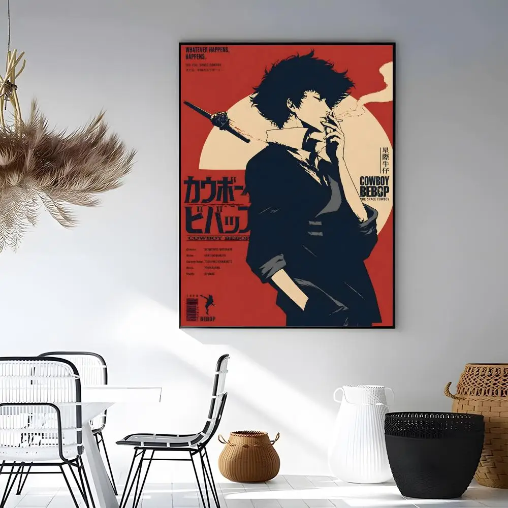 Фото Постеры C-Cowboy-ES B-BeBop-PS, акварельные настенные принты, декор для комнаты, самоклеящиеся художественные постеры, водонепроницаемая бумага №2