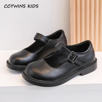 girls school shoes 2022 autumn kids fashion genuine leather mary jane dress party flats toddler classic black soft sole platfrom