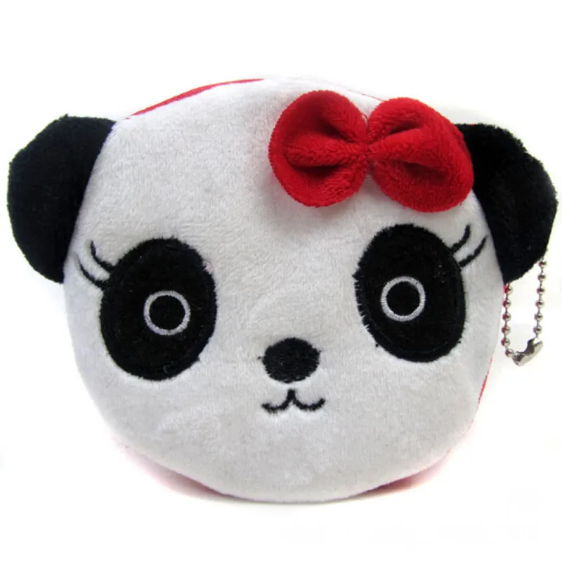 

Детская плюшевая сумочка Kawaii с рисунком панды для монет, кошелек на молнии, кошелек, детский мини-чехол для монет