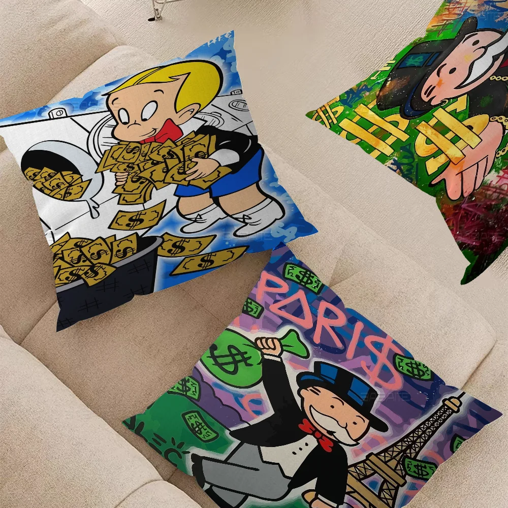 Graffiti Alec Monopoly Pillow Gift Home Office Decoration Bedroom Sofa Car Cushion CoverPillow Case