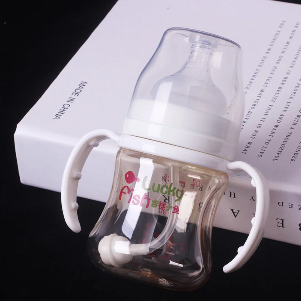 

Baby Bottles Wide Caliber PPSU Water Bottle Silicone Baby Bottles With Handle Drop-Resistant Anti-Flatulence Feeding Bottles