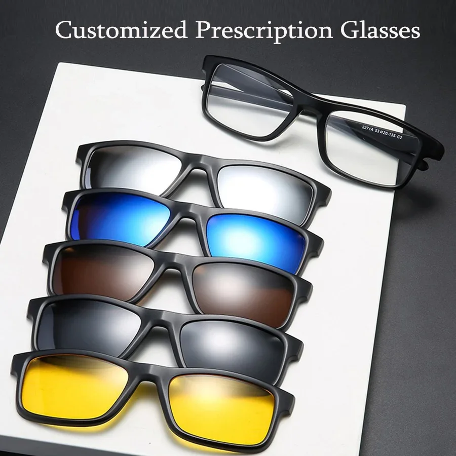 6 в 1 очки по рецепту мужские и женские с защитой от синего света близорукость