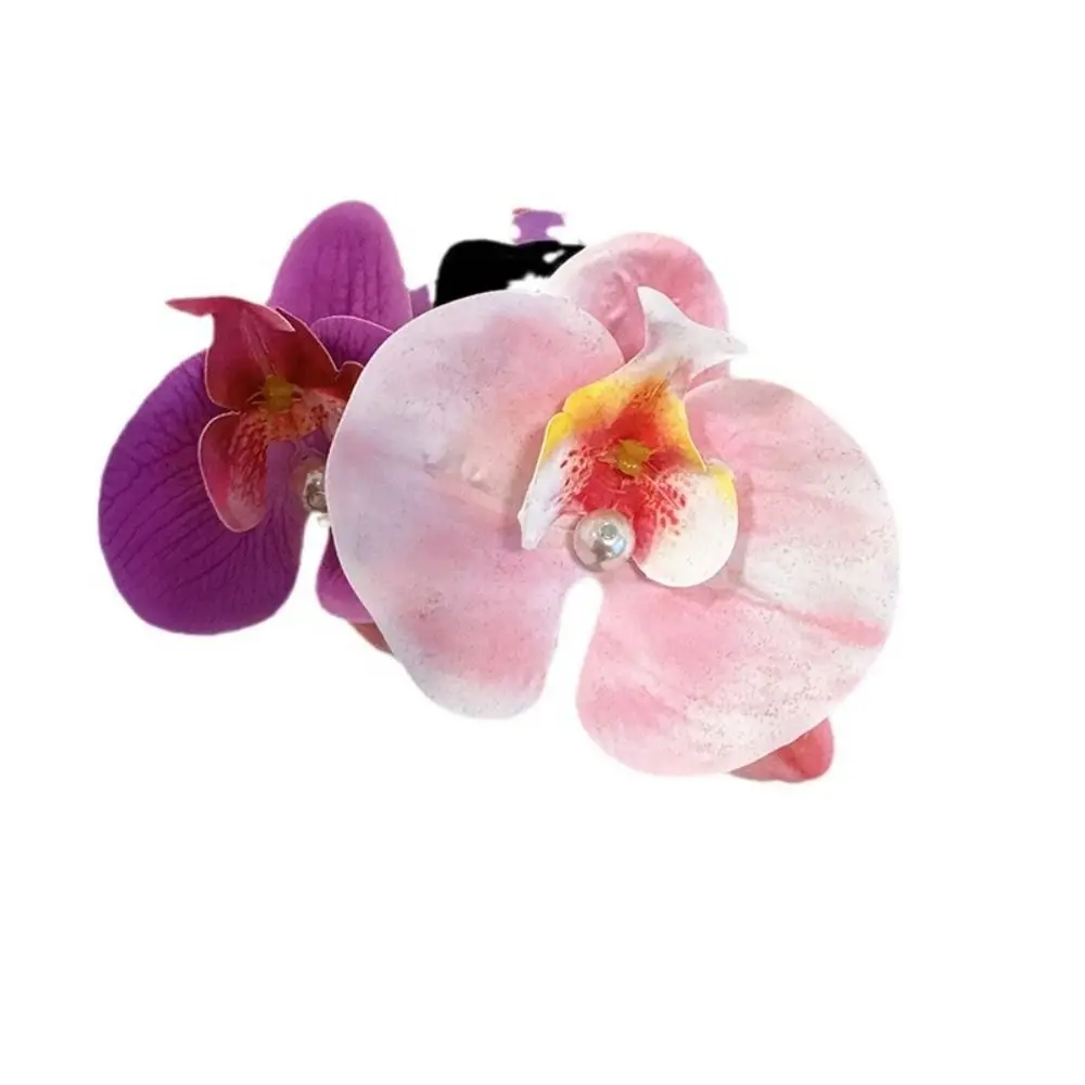 Заколка для волос с розовыми орхидеями аксессуары боковая Заколка-пряжка