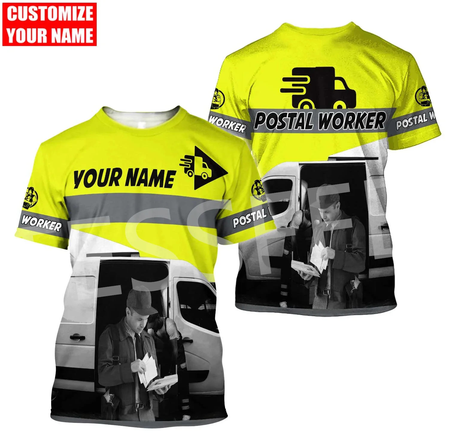 Новинка Модные Винтажные ретро рубашки для косплея почтовых работников с именем