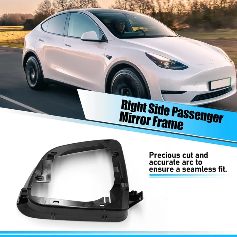 Боковая зеркальная Крышка для Tesla Model Y 2019-2023 Нижняя рамка кронштейна 8202101 8202201