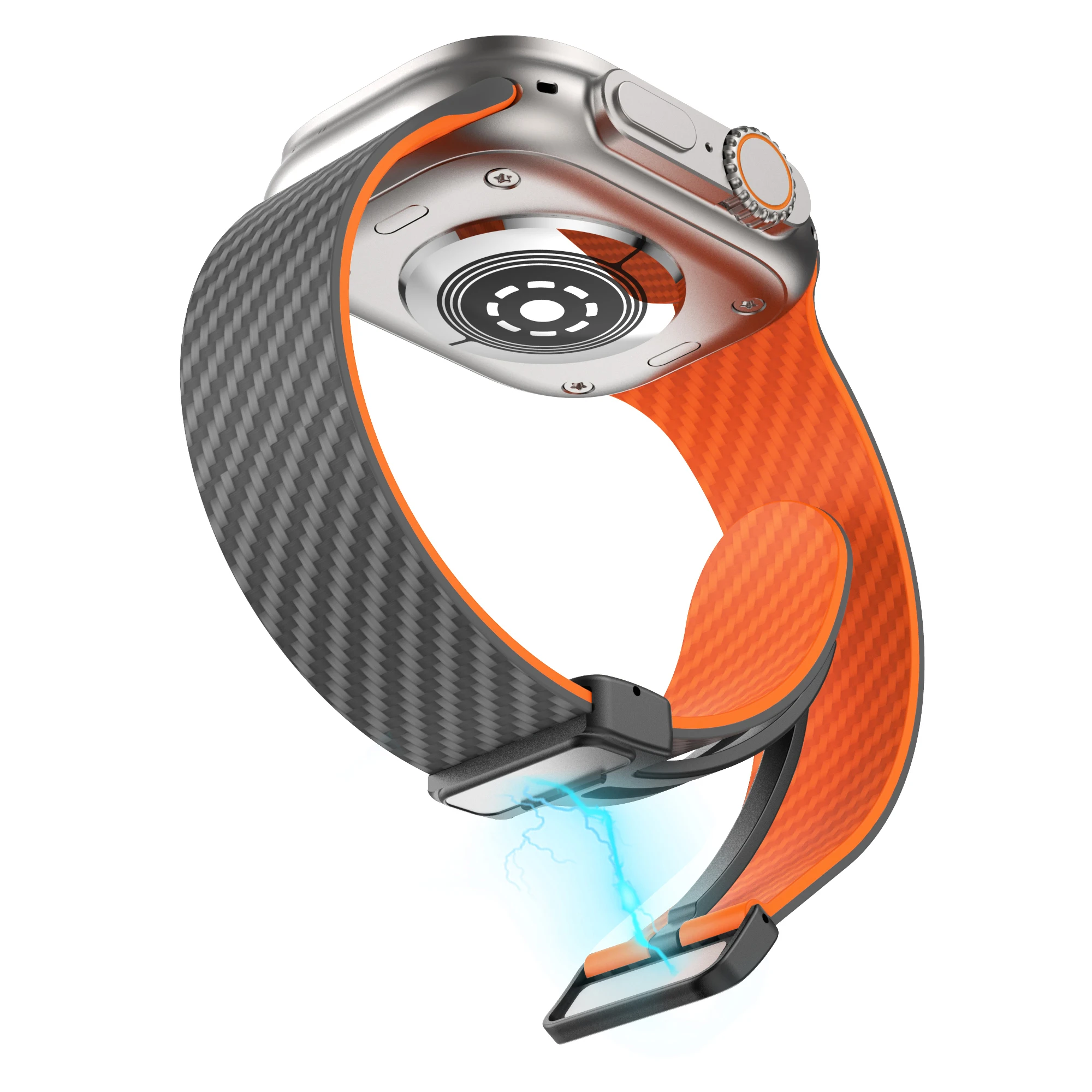 Магнитная петля для Apple Watch Band Ultra 2 49 мм 44 45 38/40/41 Силиконовый браслет iWatch series 9 SE10 42/46