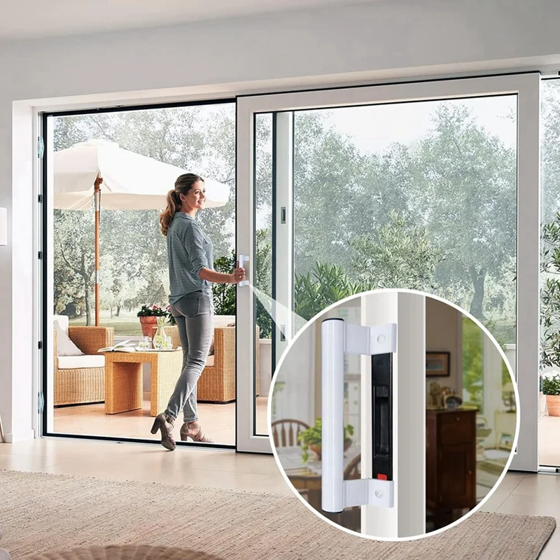 Ручка раздвижной двери 8-дюймовая алюминиевая раздвижная стеклянная дверная