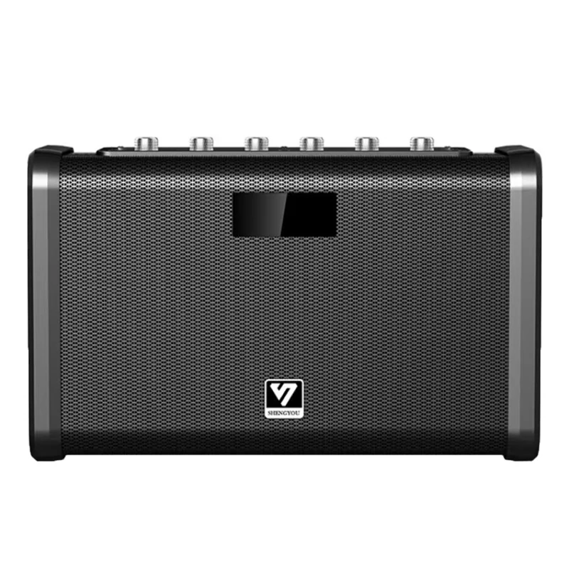 SHENGYOU Q8 сабвуфер беспроводной динамик 60 Вт, хорошо использовать тяжелые басы динамик для профессиональной звуковой системы с 2 микрофонами