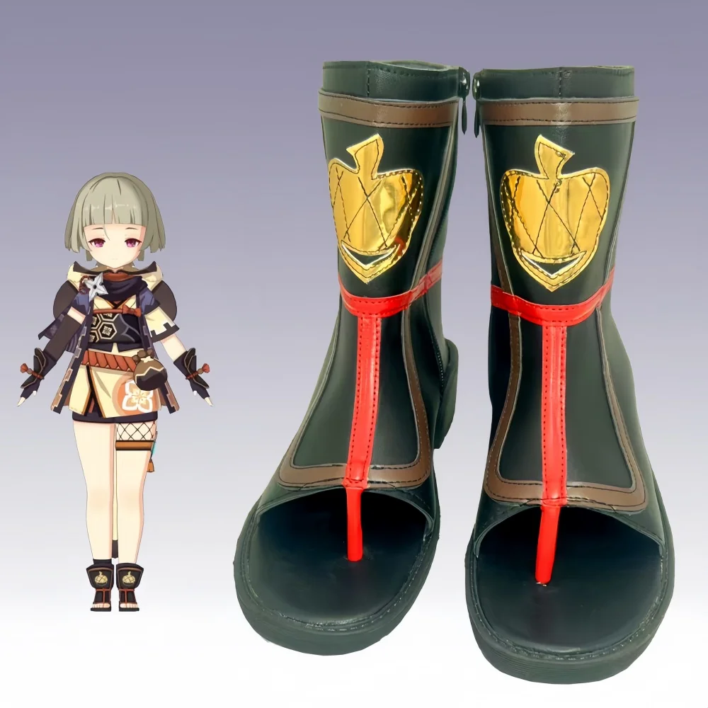 Обувь Game Impact Anime Sayu Cos удобные ботинки из искусственной кожи восстановленные