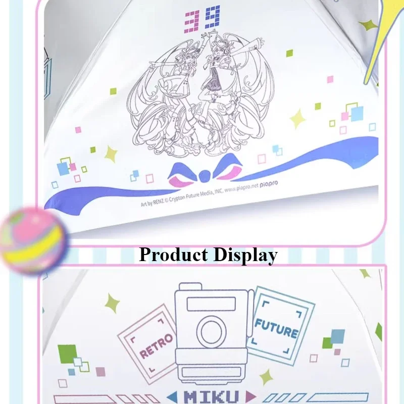 Kawaii Encounter Ретро Хацунэ Мику Шестисторонний зонт Подлинный аниме Мультфильм