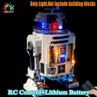coloqy led light set compatible with 10225 r2 d2 robot building blocks rc control lighting toys for children christmas gifts