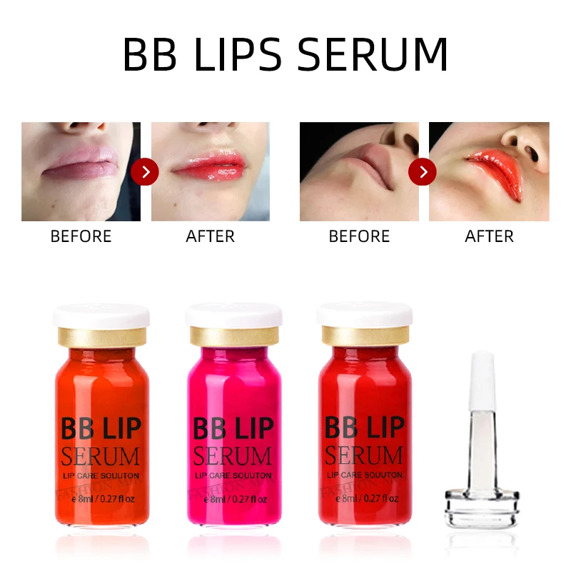 

8ml BB Lips Glow Ampoule Serum Starter Kit Dermawhite BB Cream Glowfor Lip Coloring Moisturizing Microneedle Treatment
