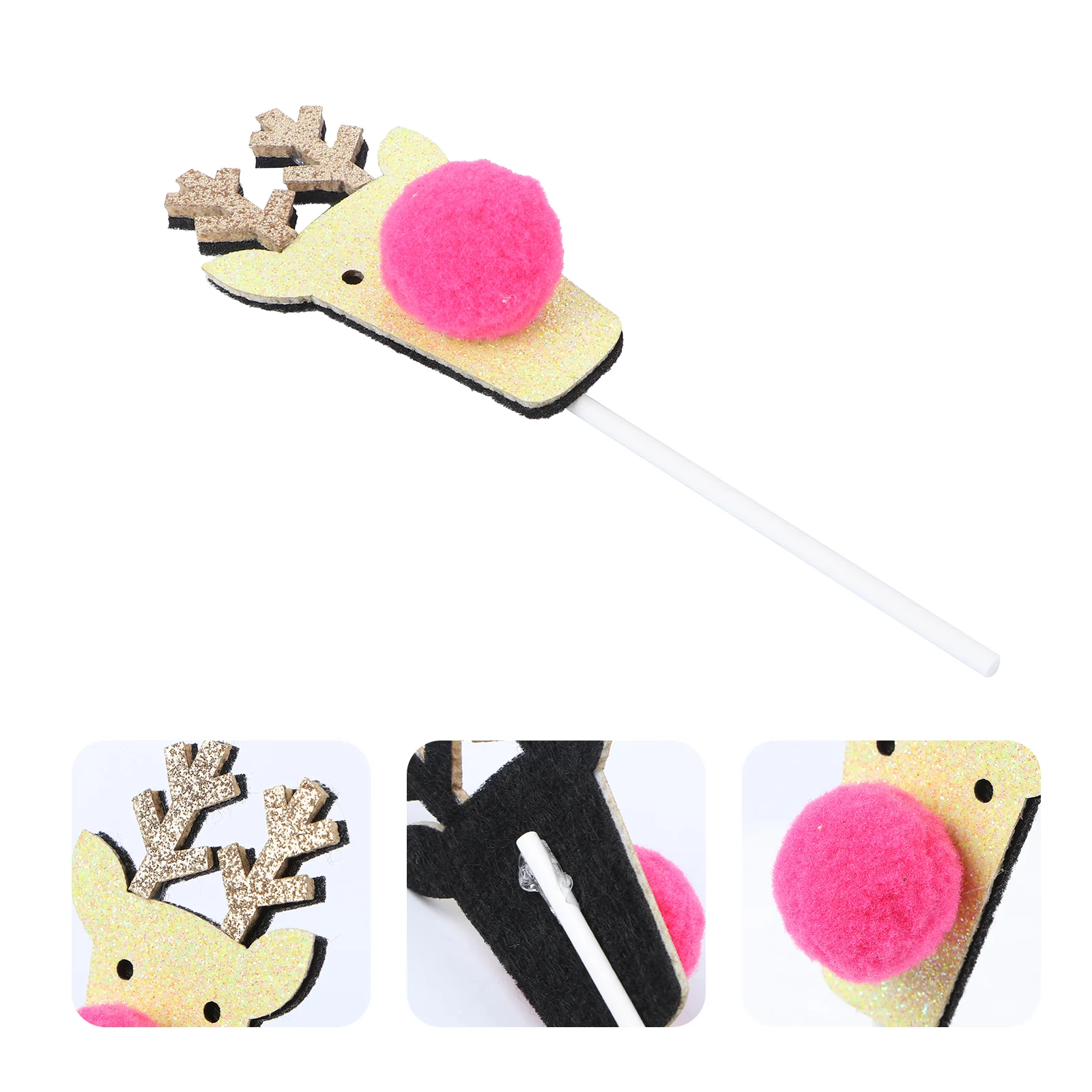 

Christmas Cake Picks Party Topper Cupcake Decoration Deer Supplies Dessert Holiday Toppers Antler Favors Reindeer