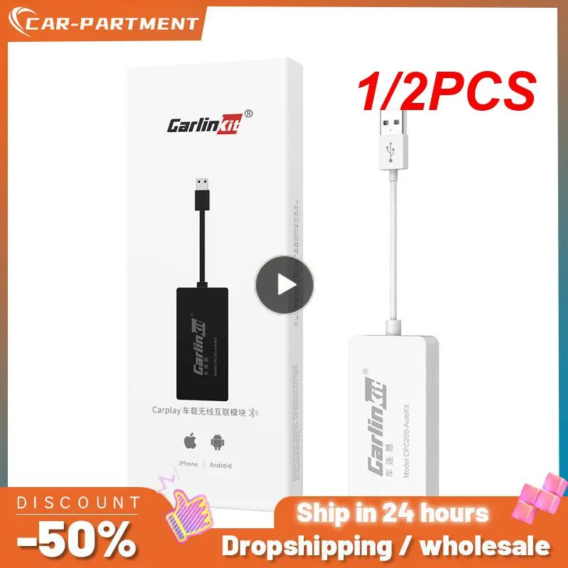 

1/2PCS Usb Wireless Carplay Dongle Display Wide Compatibility Mirrorlink Car Multimedia Player 5v-12.1a 0.75w