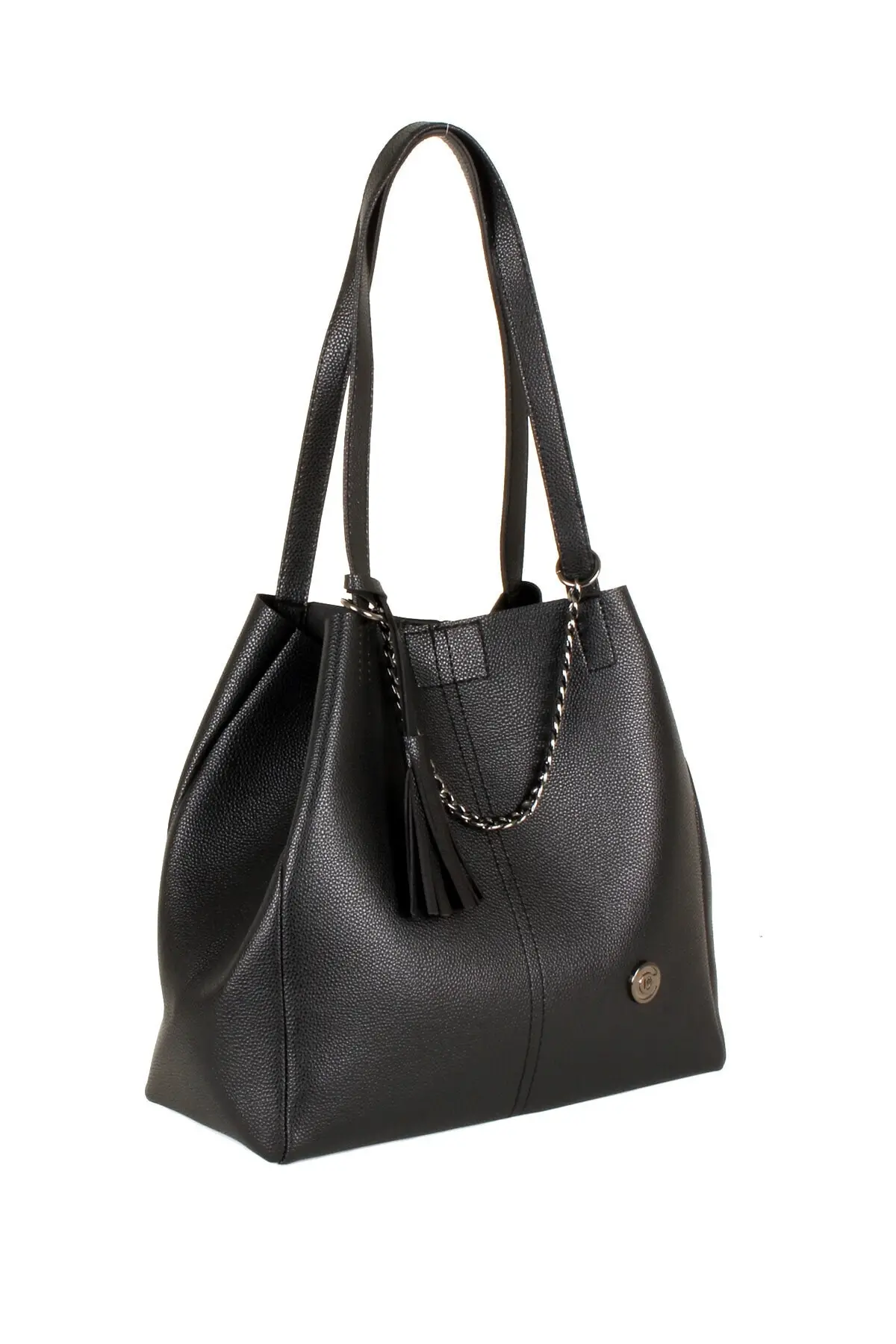 Women's Black Mom Style Sleeve And Shoulder Bag Luxury Design Large Volume Handle Bag Daily Use Stylish Shopping Gift