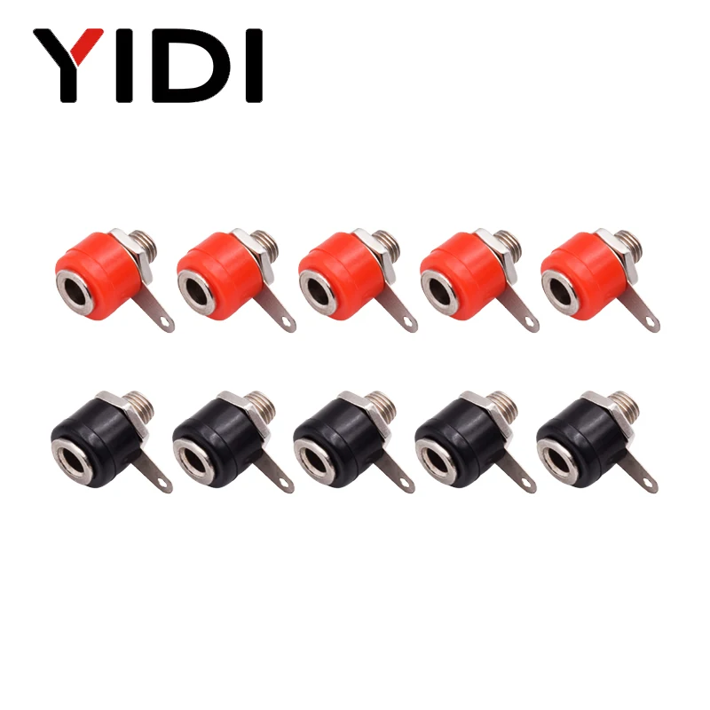 YIDI 10 шт. Красные черные штекерные вилки «банан» 4 мм