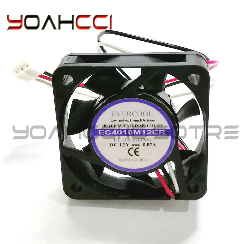 Вентилятор EC4010M12ER (1 шт.) для EverCool DC 12 В 0 07a 40x40x10 мм 3-проводной охлаждения сервера в