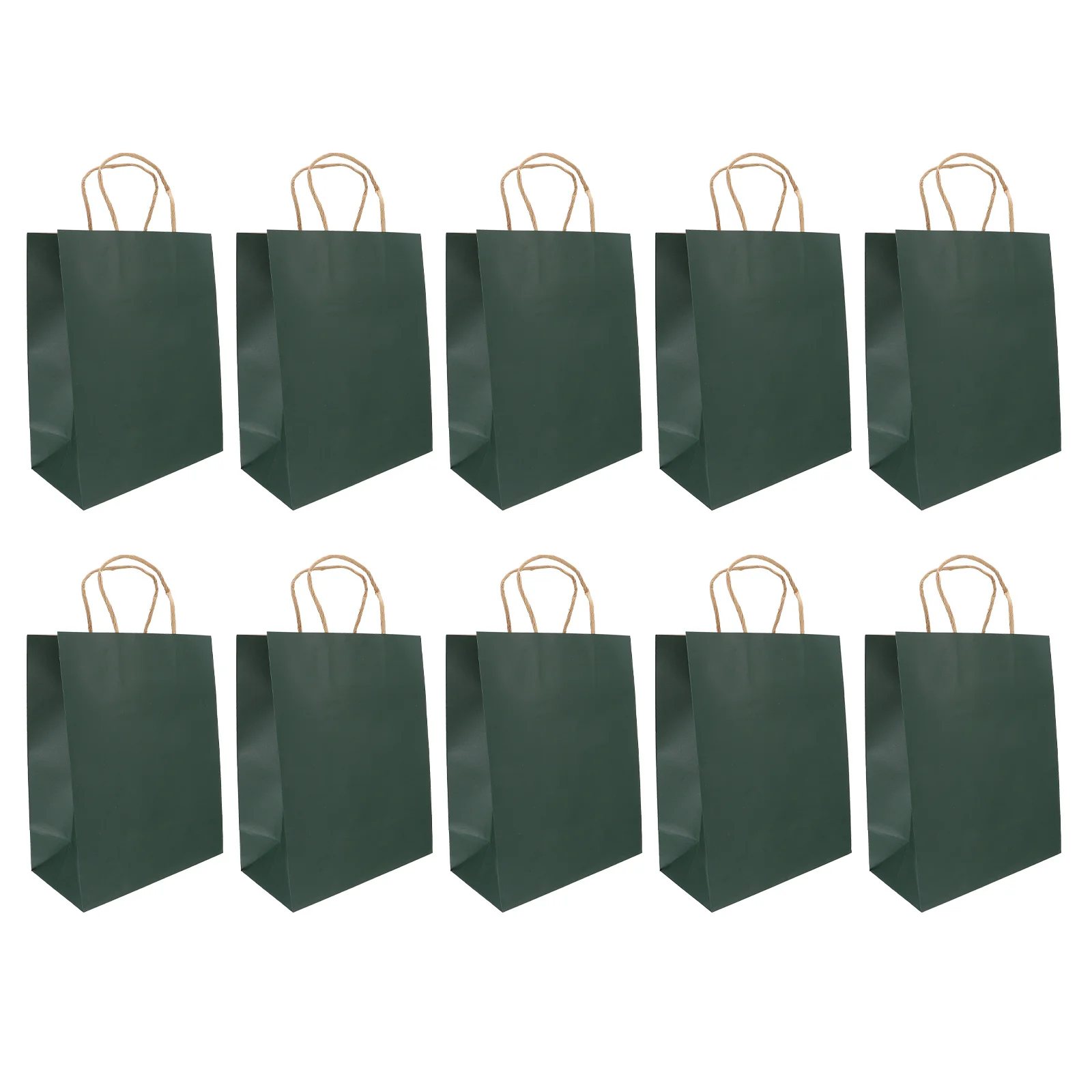 

10 Pcs Packing Bag Bakery Bread Kraft Takeaway Bags Gift Wrap Handle Paper Favor Fast food packaging