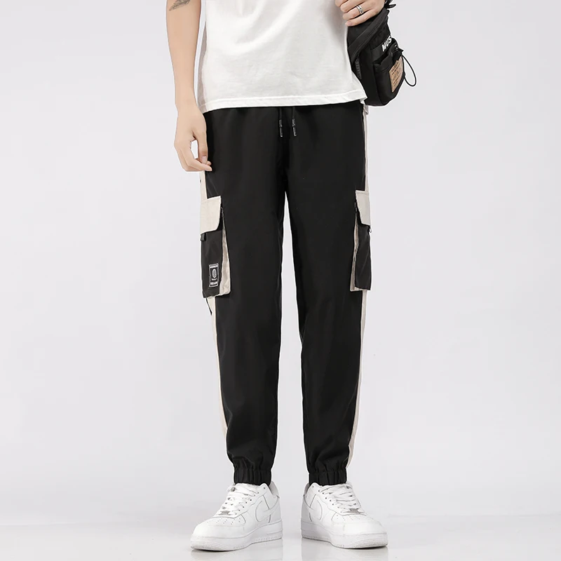 

Модные брендовые брюки-карго в гонконгском стиле, мужские брюки, Новинка весна, свободные повседневные шаровары