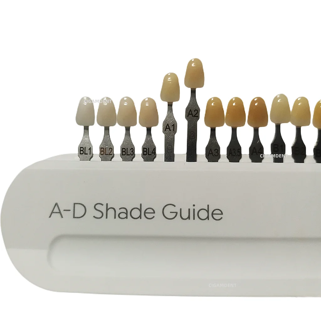 

1Pcs Dental Porcelain Teeth Denture Teeh Color Shade Board Guide Ivoclar Vivadent ND1-9 Abutment 20/16Color