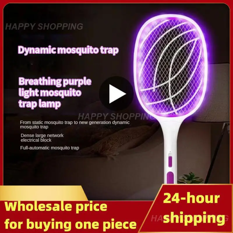

3 IN 1 10/6 LED Trap Mosquito Killer Lamp 3000V Electric Bug Zapper USB Rechargeable Summer Fly Swatter Trap Flies Insect