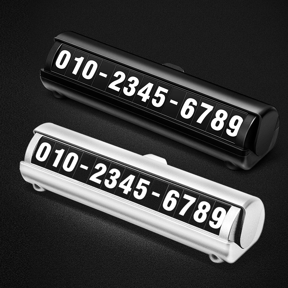 Светящаяся Автомобильная Временная парковочная карта вращающаяся табличка с