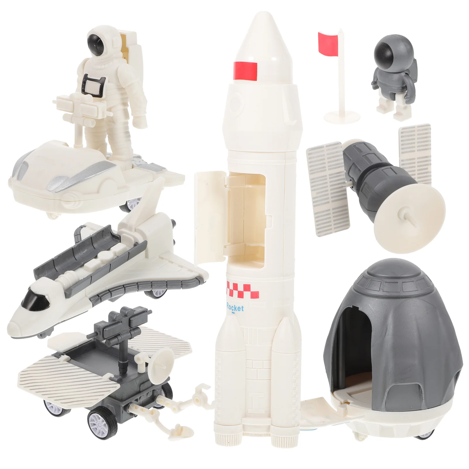 

Space Toys Toy Set Buildingscience Boy Lunar Old Years Station Ship Astronaut Playset Lander Kit Kids Shuttle Educational Rover