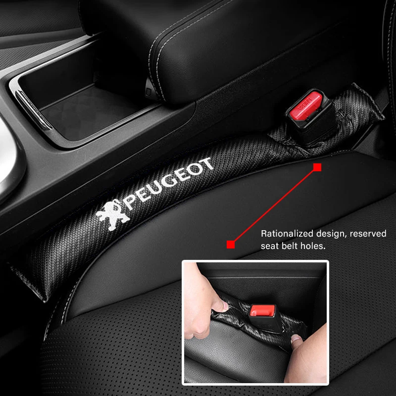 

Car Seat Gap Filler Soft Leakproof Padding PU Leather Leak Proof Pads Plug Spacer Accessories For Peugeot 107 5008 2008 301 3008