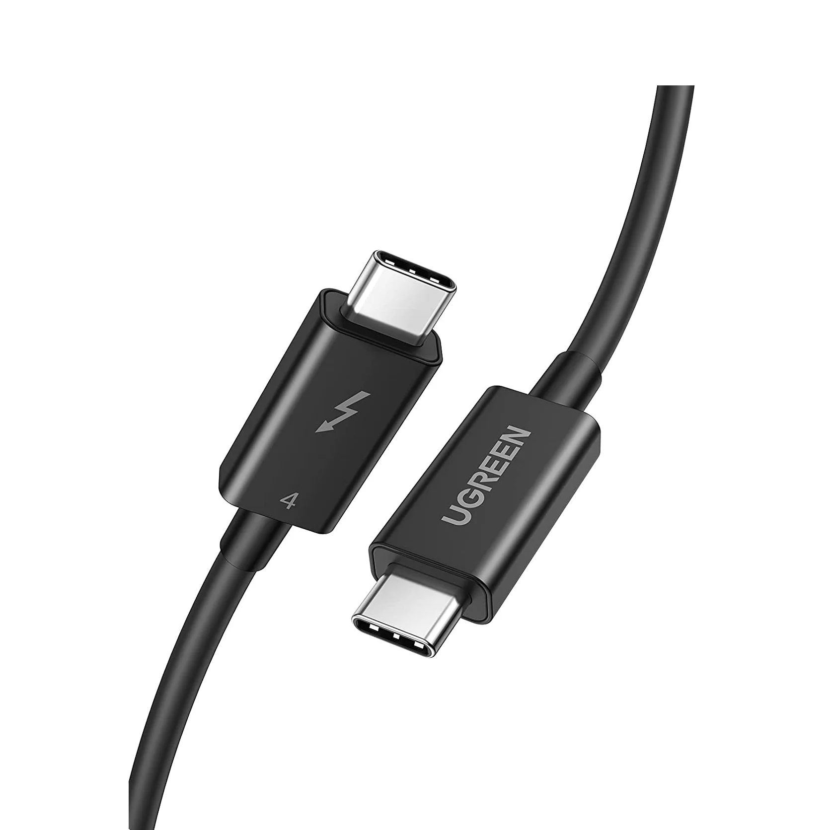 

UGREEN Thunderbolt 4 Cable 2.6FT USB-C to USB-C Cable with 100W Fast Charging and 8K Video Compatible with Thunderbolt 3
