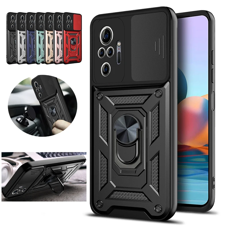 

For Xiaomi Redmi Note 10 Pro Case Shockproof Armor Cover Funda Xiaomi Redmi Note 10 Note10 Pro 10S 10 S Car Magnetic Holder Case