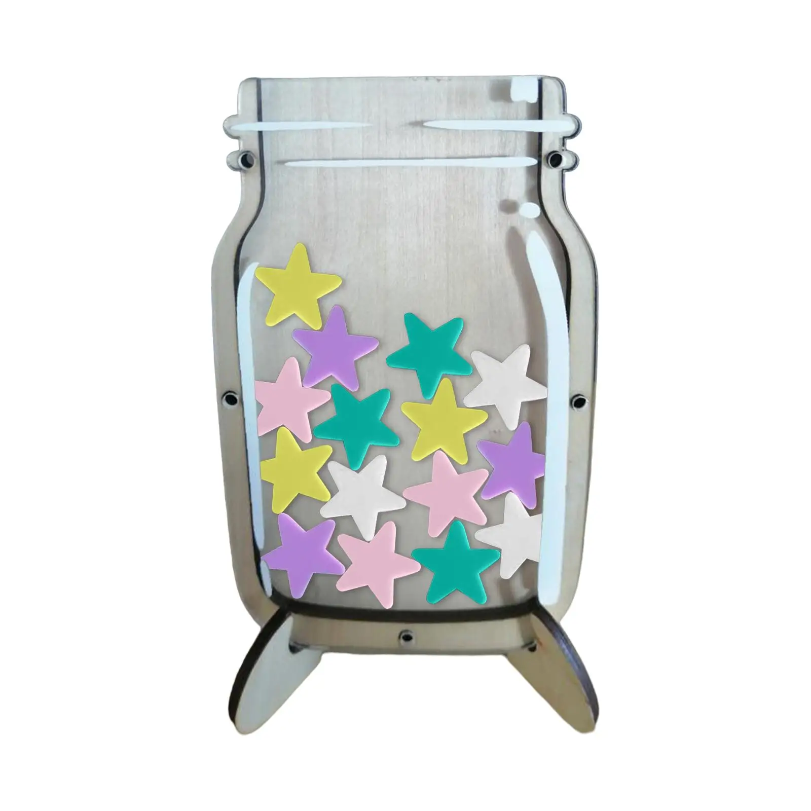 

Wooden Reward Jar Gifts Responsibility with 15 Chips Children Incentive Chart Good Behaviour Reward Jar for Home Classroom Decor
