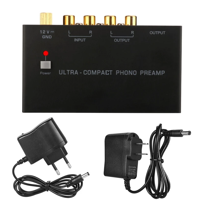 

Phono Preamp Preamplifier RCA Input Output Interfaces Preamplificador EU US Plug