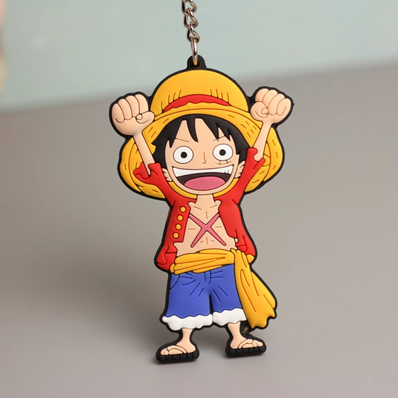 2021 Аниме ONE PIECE брелок игрушка лаффи двухсторонний акриловое кольцо для ключей
