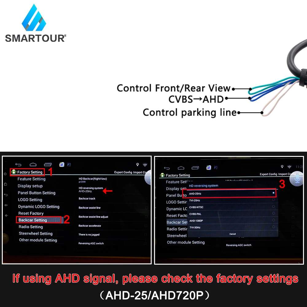 Smartour CCD AHD Автомобильная камера 360 градусов объектив рыбий глаз звездный свет