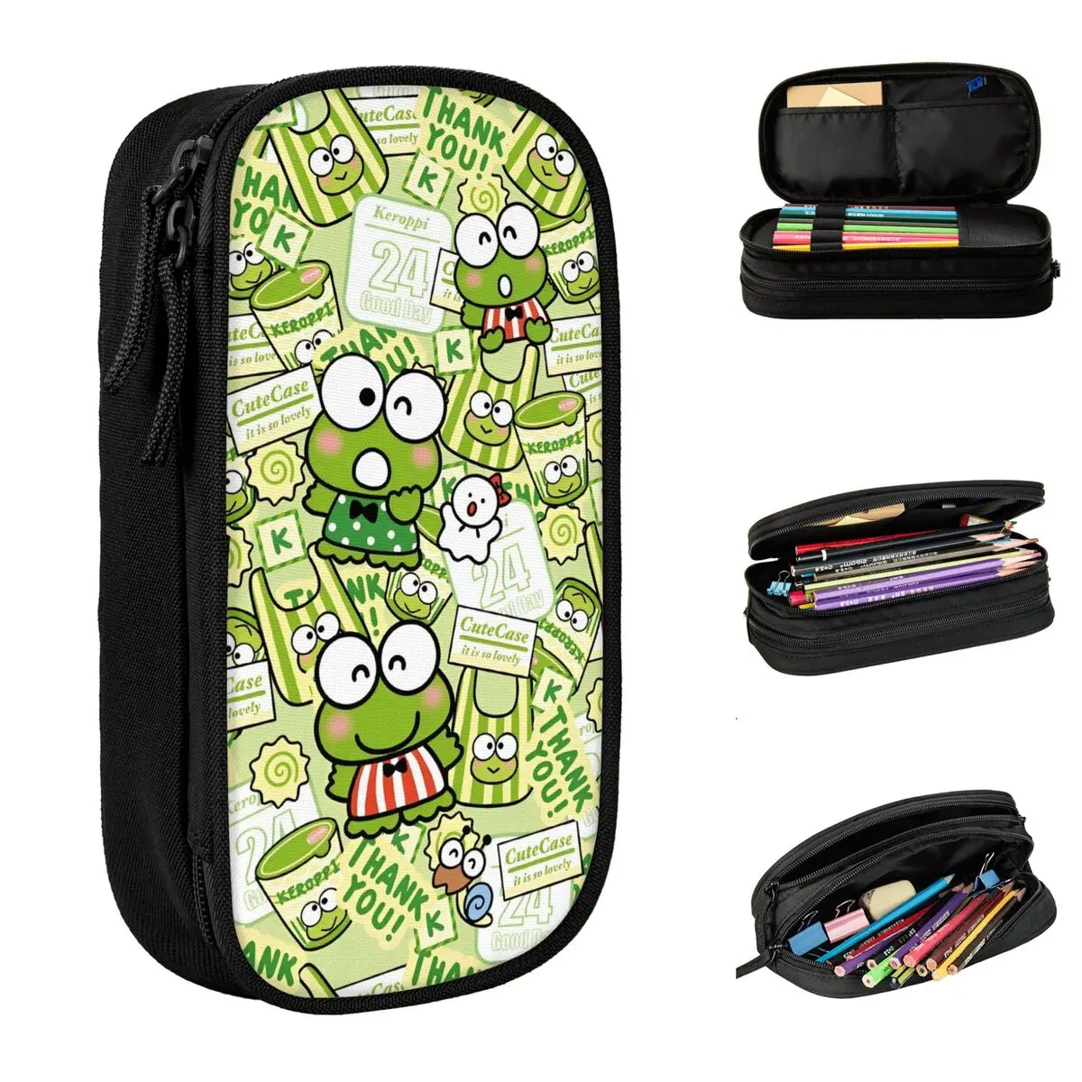 Kero Keroppi милый мультяшный пенал Япония Kawaii аниме сумка для ручек детская большая
