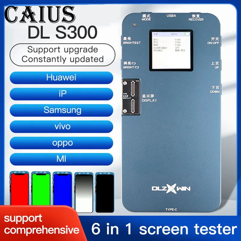 DL S300 LCD Screen Tester for Samsung Huawei IPhone 13 Mini 12 11 Pro Max X 8 7 6S 6G Programmer Light Sensor True Tone Repair
