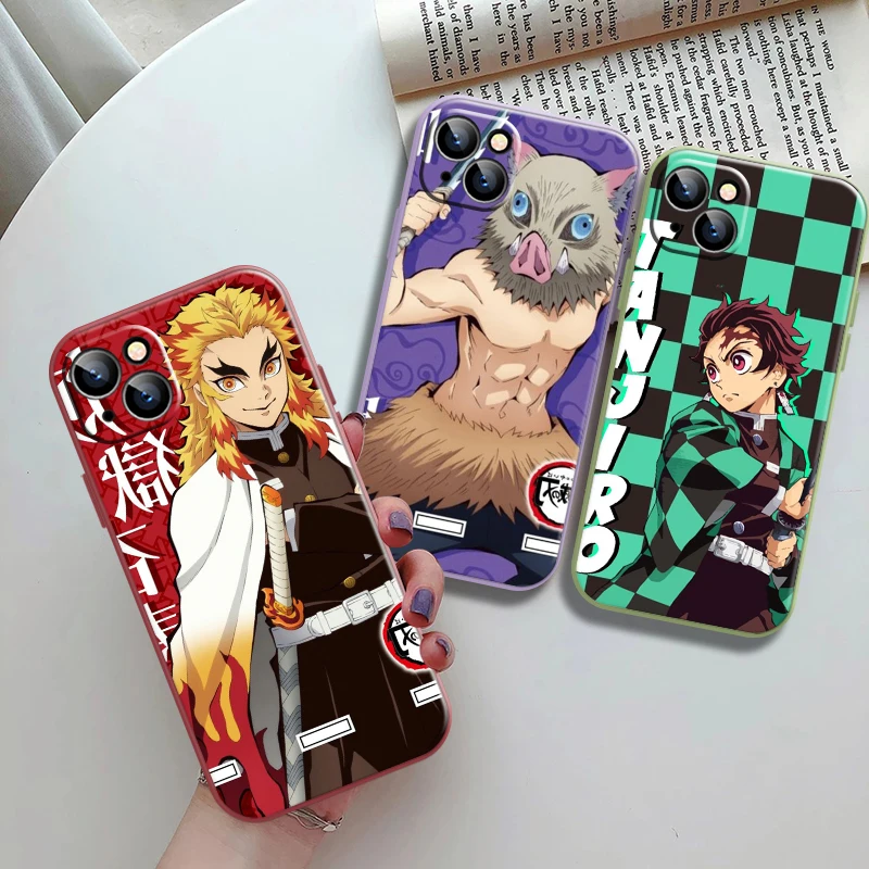 

Demon Slayer Hot Phone Case For iPhone Phone 13 12 11 Pro Mini X XR XS Max 6 6S 6 7 8 Plus SE 2020 Anime Cute shell TPU Funda