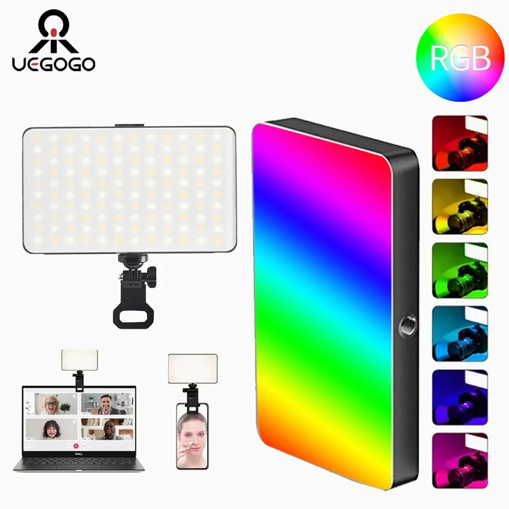 UEGOGO Полноцветный RGB светодиодный светильник для видеосъемки CRI95 + 2500K-7000K 800LUX Mini Fill
