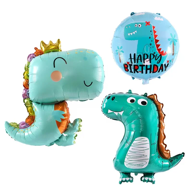 

Cartoon Crown Dinosaur Balloon Party Decorations Balloon Wedding Happy Birthday Balloon Baby Shower Supplies Kids Toys Cute Gift