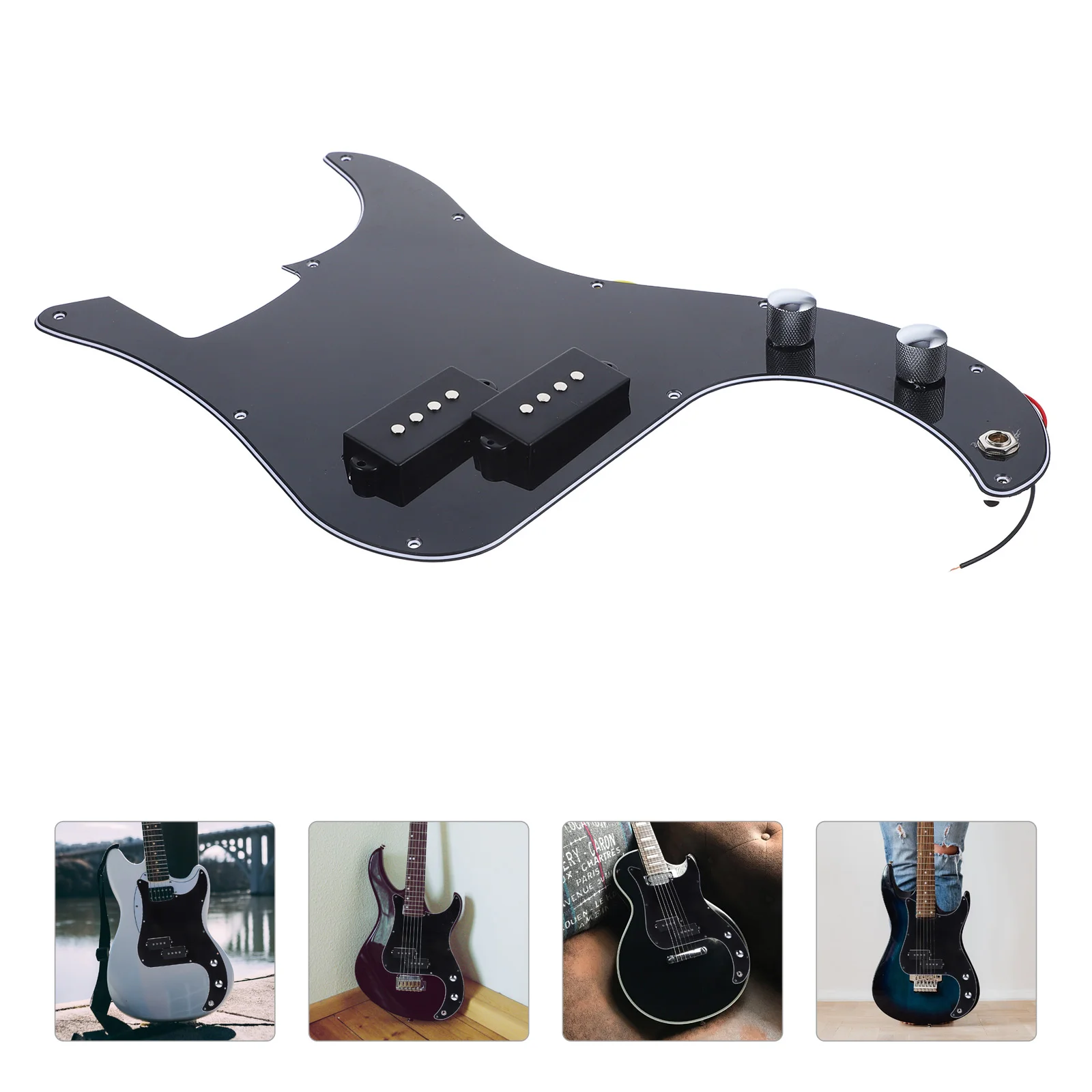 

Pickguard Bass Guitar Prewired Loaded Electric Pickup Pickups Scratchplate Parts Precision Accessories Ply Plate Plastic Scratch